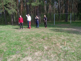 Тренировка по городошному спорту